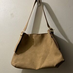 Universal Thread Tan Shoulder Bag with Gold buckles